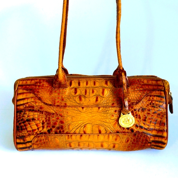 Brahmin Handbags - BRAHMIN Croc Embossed Leather Bag